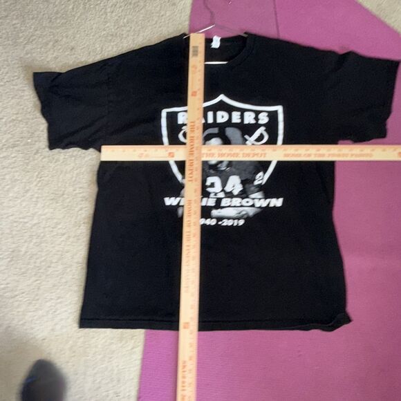 Rare Oakland Raiders Willie Brown Remembrance 2 Sided T Shirt 24 | XL TG - Picture 5 of 7